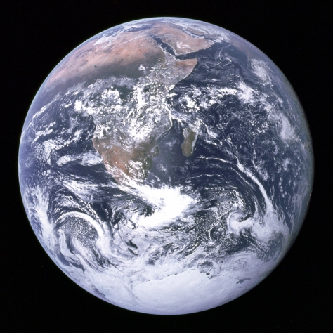 This is a REAL picture of the Earth, taken from Apollo 17 during Apollo's historic and scientific journey!